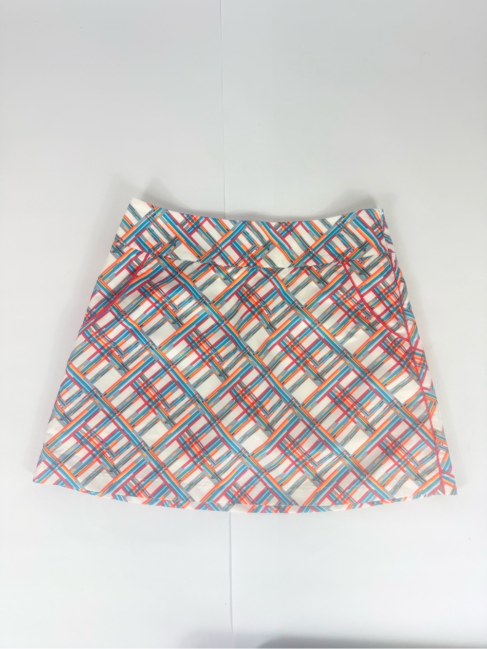 Adidas Golf Tennis Skort Multicolor Geometric Plaid 8